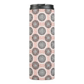 Abstracte aangepaste monogram patroonmonogram thermosbeker (Achterkant)