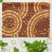 Abstracte aardbevingen theedoek (Gevouwen)