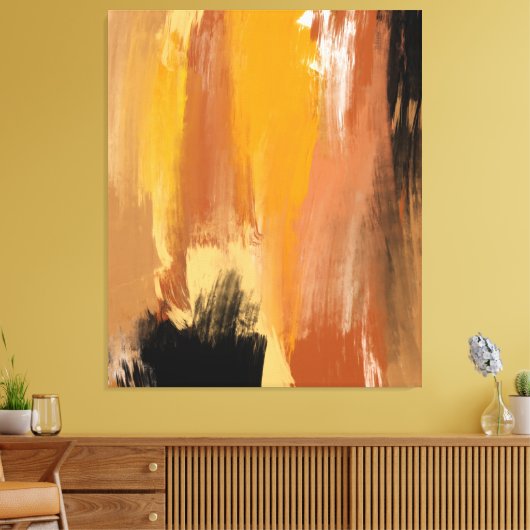 Abstracte aardbodem canvas afdruk (Insitu (Woonkamer))