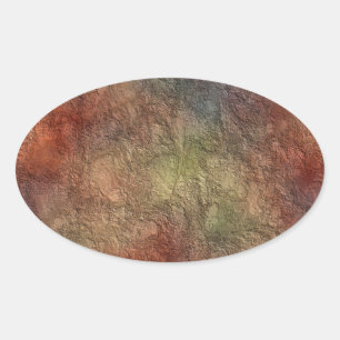 Abstracte aardetinten kleuren ovale Stickers