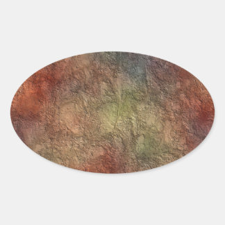 Abstracte aardetinten kleuren ovale Stickers