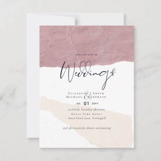 Abstracte aardetonatieweddenschap nodigt goedkope kaart (Voorkant)