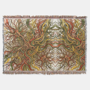 Abstracte Aardetone Neuron Inkt Dekens Deken