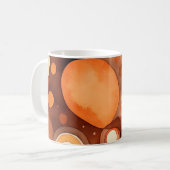 Abstracte aardetone waterverf koffiemok (Voorkant links)