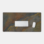 Abstracte aardetoon Geode Marmer Bureaumat (Keyboard & Muis)