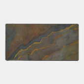 Abstracte aardetoon Geode Marmer Bureaumat (Voorkant)