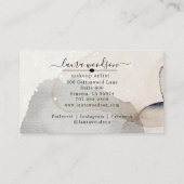 Abstracte aardeWaterverf vormt een makreel Visitekaartje (Achterkant)