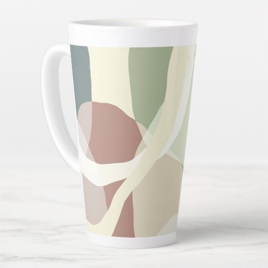 Abstracte aardheid latte mok (Linkerhoek)