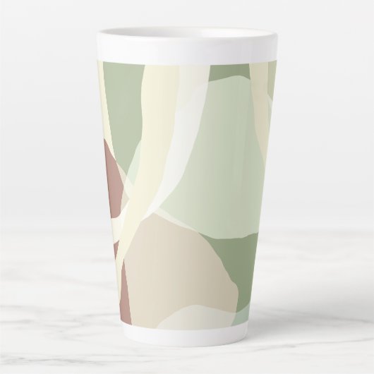 Abstracte aardheid latte mok (Voorkant)