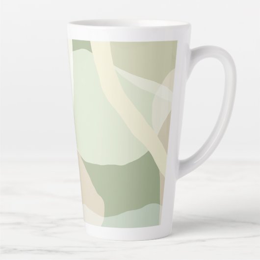 Abstracte aardheid latte mok (Rechts)