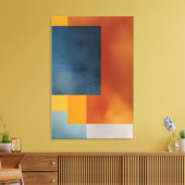 Abstracte aardse geometrie canvas afdruk (Insitu (Woonkamer))