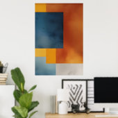 Abstracte aardse geometrie poster (Thuiskantoor)
