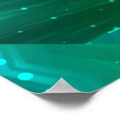 abstracte achtergrond: blauwe en groene mozaïekach poster (Hoek)