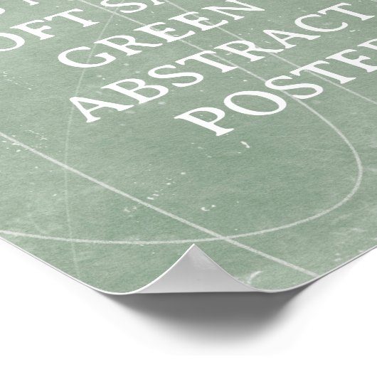 Abstracte Achtergrond Custom Poster Soft Sage Gree (Hoek)