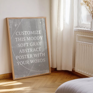 Abstracte Achtergrond Custom Wedding Poster Grijs