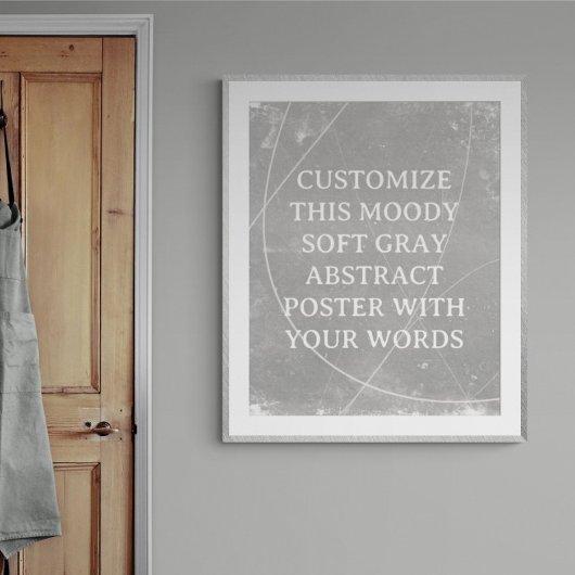 Abstracte Achtergrond Custom Wedding Poster Grijs