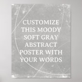 Abstracte Achtergrond Custom Wedding Poster Grijs (Voorkant)