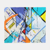 Abstracte achtergrond, geometrische lijnen, spatte fleece deken (Voorkant (Horizontaal))