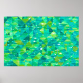 Abstracte achtergrond: groen mozaïek poster (Voorkant)