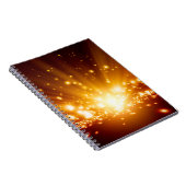 Abstracte achtergrond - helder oranje licht, ba notitieboek (Rechterzijde)