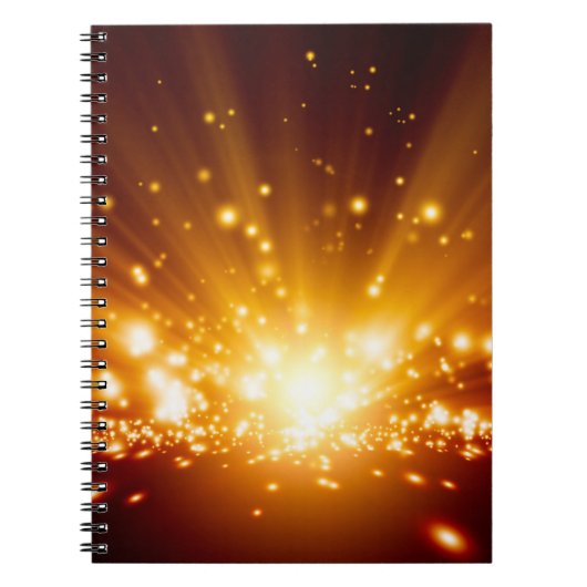 Abstracte achtergrond - helder oranje licht, ba notitieboek (Voorkant)