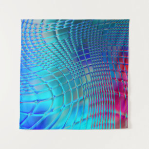 Abstracte achtergrond. Kleurrijke golvende draagta Wandkleed