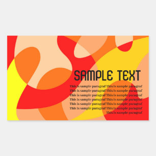 Abstracte achtergrond kleurrijke vloeistof rechthoekige sticker