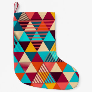 Abstracte achtergrond met driehoekvormen. Modern g Kleine Kerstsok