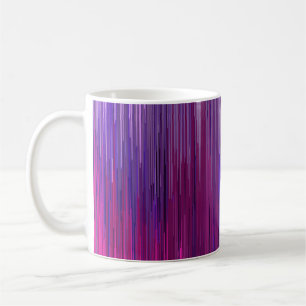 Abstracte achtergrond met dunne paarse verticale l koffiemok