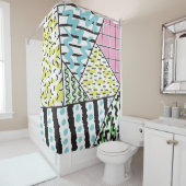 Abstracte achtergrond met handtekening 3 douchegordijn (In situ)