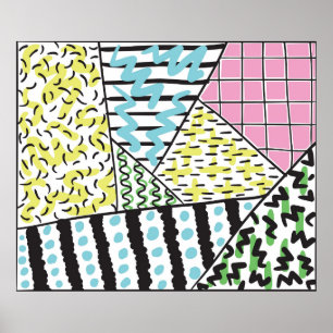 Abstracte achtergrond met handtekening 3 poster