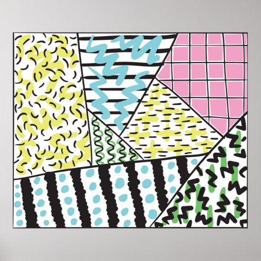 Abstracte achtergrond met handtekening 3 poster (Voorkant)