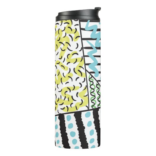 Abstracte achtergrond met handtekening 3 thermosbeker (Gedraaid links)