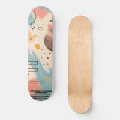 Abstracte achtergrond met lineaire patronen skateboard (Voorkant)