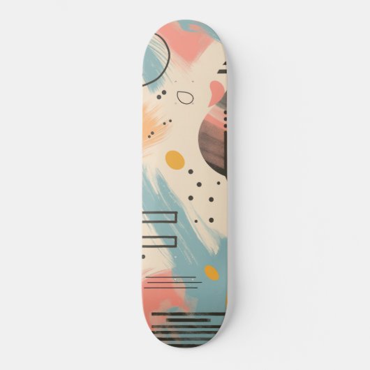 Abstracte achtergrond met lineaire patronen skateboard (Voorkant)