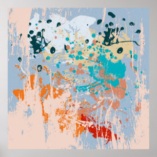 Abstracte  achtergrond met meerkleurige pai poster