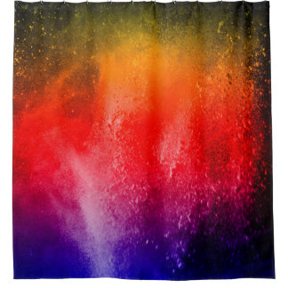 Abstracte achtergrond met poedersplatten, beweging douchegordijn