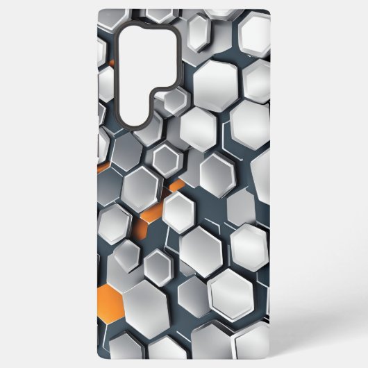abstracte achtergrond met zeshoeken samsung galaxy hoesje (Achterkant)