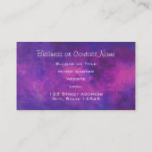 Abstracte achtergrond Paarse en roze Waterverf Visitekaartje (Achterkant)