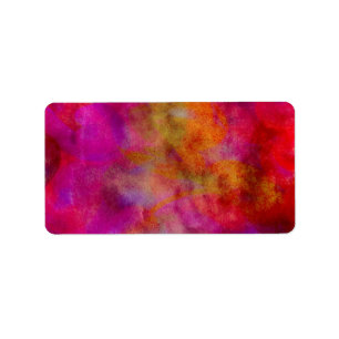 Abstracte achtergrond Paarse rode kleurrijke Water Etiket