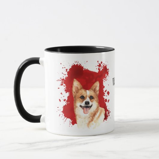 Abstracte achtergrond Pembroke Corgi Red Mok (Links)