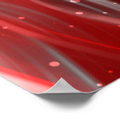 abstracte achtergrond: rode achtergrond met golven poster (Hoek)