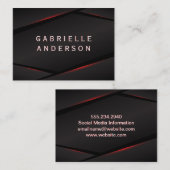 Abstracte achtergrond rode gloed visitekaartje (Voorkant / Achterkant)