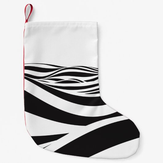 Abstracte achtergrond van golven. 3D optische illu Kleine Kerstsok (Voorkant)