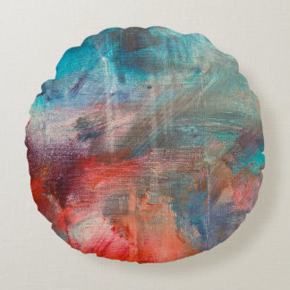 Abstracte achtergrond van olieverfschilderijen. Ol Rond Kussen