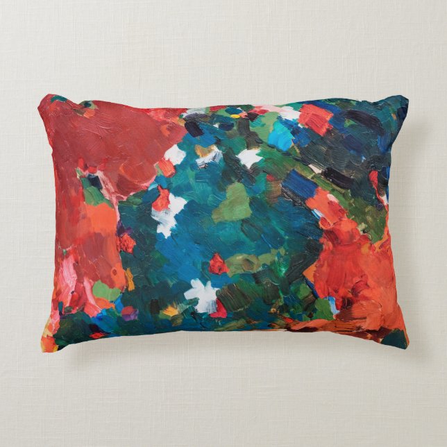 Abstracte achtergrond van olieverschilderen op can accent kussen (Voorkant)