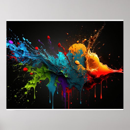 Abstracte achtergrond van splash poster (Voorkant)