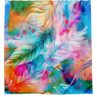 Abstracte achtergrond van waterverf vlekken en vle douchegordijn