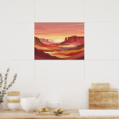 Abstracte achtergrond van woestijnzonsondergang –  poster (Keuken)