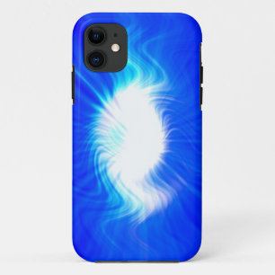 Abstracte achtergrond voor blauw vuur iPhone 11 hoesje